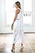 Women's Sheer Chiffon Folds Hi Low Loose Dress Delicate Gold Belt Casual Beach Party Dresses Outer Maxi Inner Mini (Small, White)