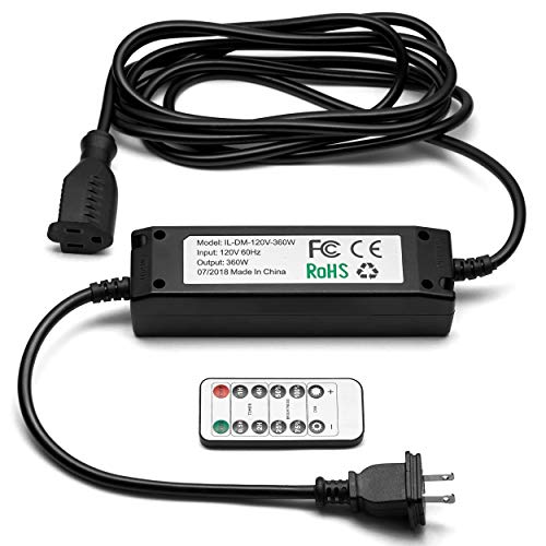 Outdoor Dimmer for String Lights - 360W Waterproof Outlet Switch for Dimmable LED Bulbs - Remote Control for Timer & Brightness - Perfect for Garden or Patio Lighting primary Outdoor Dimmer for String Lights - 360W Waterproof Outlet Switch for Dimmable LED Bulbs - Remote Control for Timer & Brightness - Perfect for Garden or Patio Lighting primary