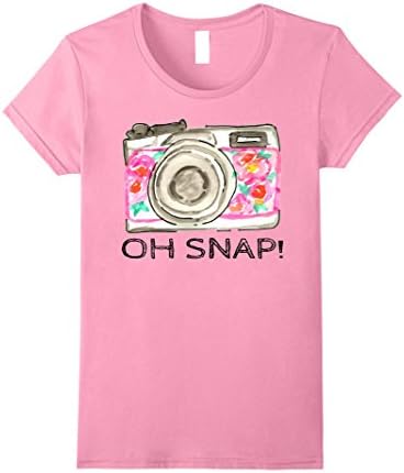 Womens Camera Shirt, Photography Shirt, Oh Snap Shirt Medium Pink