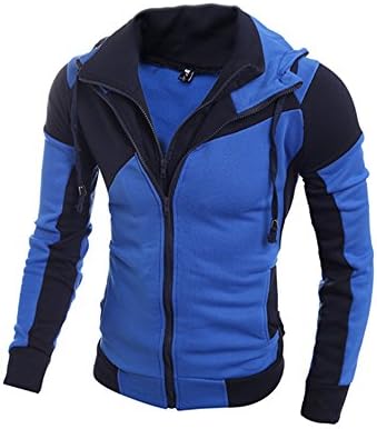 YACOPO Fashion Design Athletic Men's Dri Power Full Zip Fleece Hoodie
