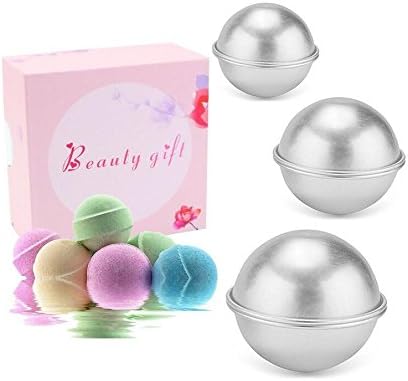 OHlive 6pcs Bath Molds DIY Metal Bath Mould Bath Bomb Molds