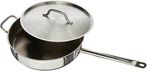 image for Royal Industries Saute Pan with Helper Handle and Lid, 7 qt, 13.4