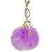 HXINFU Cute Pom Pom Fur Ball Unicorn Keychain Colorful Soft Fluffy Ball Bag Hanging Pendant