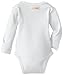 L'ovedbaby Unisex-Baby Newborn Organic G'loved-Sleeve Bodysuit, White, 0/3 Months