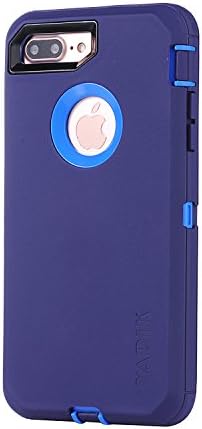 iPhone 7 Plus iPhone 8 plus 5.5 inch Case, Yadik Shock Absorption Heavy Duty Military Grade Hybrid Silicone PC Case for iPhone 7 Plus (Dark Blue)