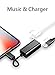 Aukiss Dual Ports Splitter Adapter for Headphone Audio & Charge Adapter Compatible with Phone Xs/Xr/Max/X /8/7/6 Works with iOS 11 or Laterthumb 1