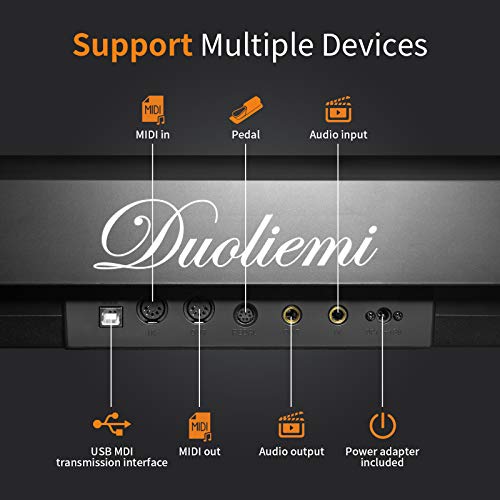 Duoliemi Weighted Digital Piano with Bluetooth, 88 Key Full Size