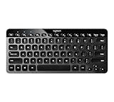 Logitech K810 Wireless Bluetooth Illuminated Multi-Device Keyboard for PC, Tablets and Smartphones, Black