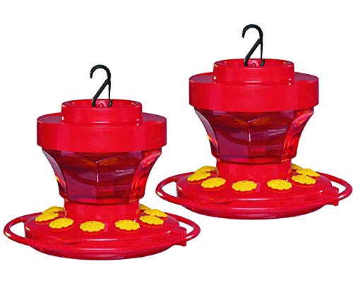 First Nature 16 oz. Hummingbird Flower Feeder (2 Pack)
