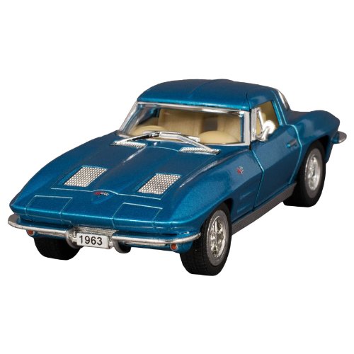 1963 Corvette Sting Ray Die-Cast Metal Collectible Toy Car (Blue)