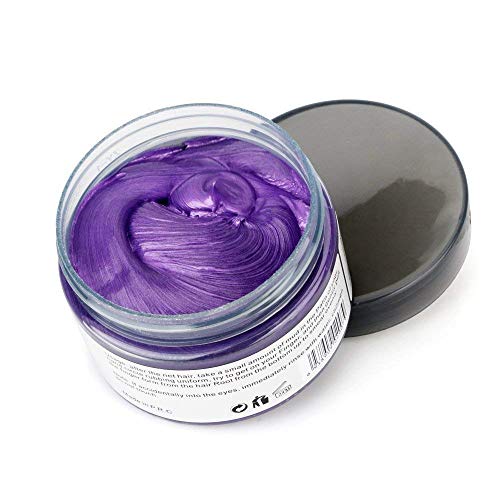 MOFAJANG Unisex Hair Wax Dye Styling Cream Mud, Upgrated Natural Hairstyle Color Pomade, Washable Temporary,Party Cosplay Daily Use - Purple