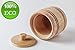 Wooden Salt Box With Lid - Premium Natural Beechwood - Healthy Solid and Durable Dry Herb Container - Moisture-Free Salt Holder - 10 ounce Capacity.