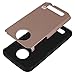 Moto Z Play Case, MP-MALL [Dual Layer] [Shockproof] Armor Hybrid Defender Anti-Drop Rugged Protective Case Cover Fit For Moto Z Play Droid (Rose Gold)