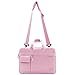 MOSISO Laptop Shoulder Bag Compatible with MacBook Pro 16 inch 2023-2019 M3 A2991 M2 A2780 M1 A2485 A2141/Pro 15 A1398,15-15.6 inch Notebook,Polyester Flapover Briefcase Sleeve Case, Pink