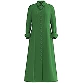 BLESSUME Clergy Women Roman Cassock Single Breasted Minister Choir Cassock Robe Clergy Pulpit Vestment