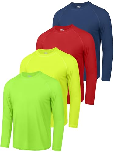 Boys Long Sleeve Rash Guard 4 Pack