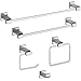 Delta Ara (1-Pack) Hand Towel Holder Polished Chrome Towel Racks for Bathroom Wall Square Towel Ring Holder for Bath Towel Hanger for Kitchen, Bathroom Accessories 77546