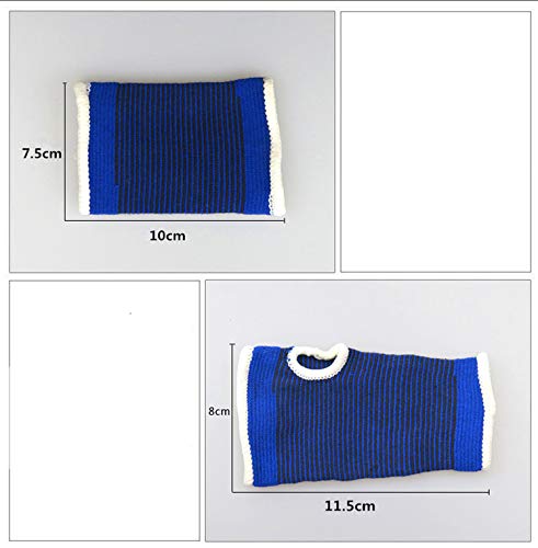 MINILUJIA Kids Hand Full Palm Protection Gloves and Children Sports Foot Ankle Brace Support and Wrist Guard Pad One Size - 3 Pair - High Elasticity Blue