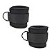 YYST Neoprene Padded Ankle Strap Ankle Cuff Wrist Cuff Fitness Cuff with D Ring and High Strength Adjustment for Cable Machines for Butt and Leg Weights Exercises (Pack of 2) - Fits Both Men and Women