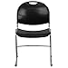 Flash Furniture HERCULES Series 880 lb. Capacity Black Ultra-Compact Stack Chair with Chrome Frame