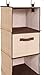 Internet's Best Hanging Closet Organizer with 3 Drawers - 6 Shelf Fabric Storage Organizer for Clothes, Sweaters, Shoes, Accessories - College Dorm Essentials, Small Room Dresser for Kids - Beige