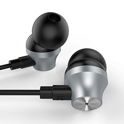 In-ear Headphones Earbuds High Resolution Heavy Bass with Mic for Apple iPhone iPod iPad Samsung Galaxy LG HTC (Black)