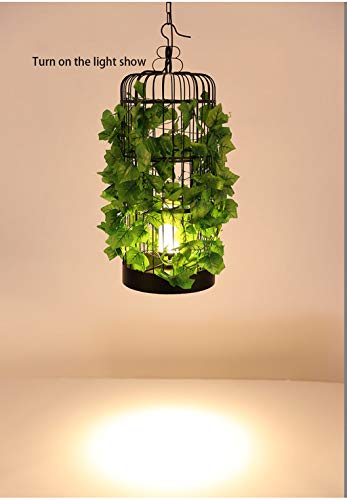 Zcyx Retro Pendant Light Restaurant Internet Cafe Bar Green Plant