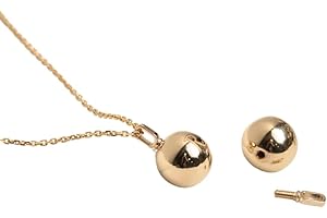 Purnebu Solid 14K Real Gold Handmade Round Ball Ashe Holder Cremation Pendant Keepsake Memorial, Custom Name Engraving Jewelr