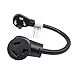 Parkworld 60134 Dryer Adapter Cord NEMA 14-30P Male to 10-30R Female, 30A, 250V (1.5FT, ETL Listed)