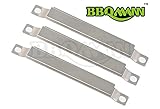 BBQMANN AF592(3-pack) Stainless Steel Crossover Tube Burner for Gas Grill Models By Brinkmann, Charmglow(6 3/8
