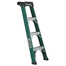 Cuprum C-32A0-04 Escalera Recta Profesional de Fibra de Vidrio de 4 Pies y 102 Kg de Capacidad de Carga T-II