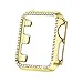 Secbolt 42mm Case Compatible with Apple Watch Band, Bling Full Cover Bumper Protective Frame Screen Protector for iWatch Series 3/2/1, Yellow Gold(42mm)