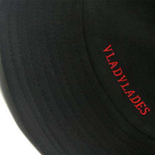 Sinfu Fishing Hat,Women Men Fashion Simple 'Hide' Letter Embroidered Solid Color Casual Visor Collapsible Basin Cap (Black) - Thumbnail 2