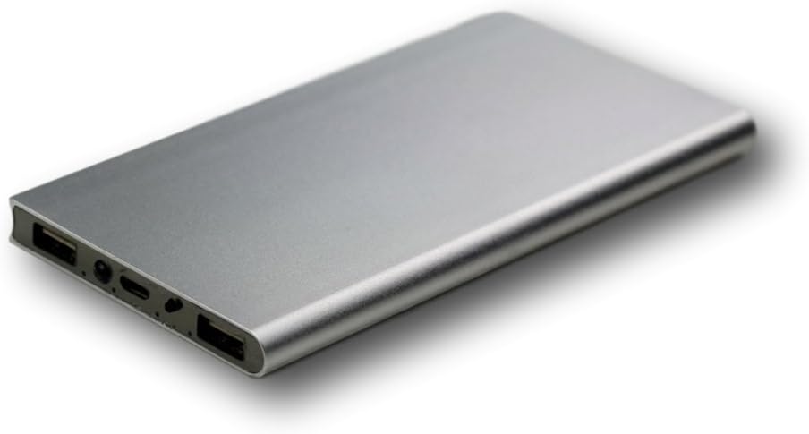Mobile Power Bank 10000mAh (Silver) - 2.1A / 1.5A plus Light