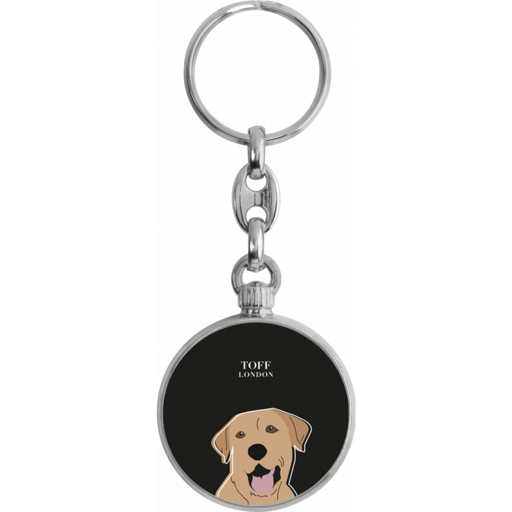 Toff London Beige Labrador Retriever Dog Head Keyring