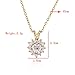 YAZILIND 18K Gold Plated Chain Link Necklace White Zircon Heart Pendant Jewelry