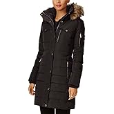 DODICI Women's Hooded Winter Coat with Zipper Pockets