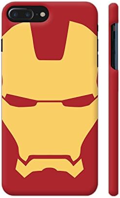 Colorpur Iron Man Yellow Face On Red Artwork On Apple iPhone 8 Plus Case | Artist: Rahul Negi