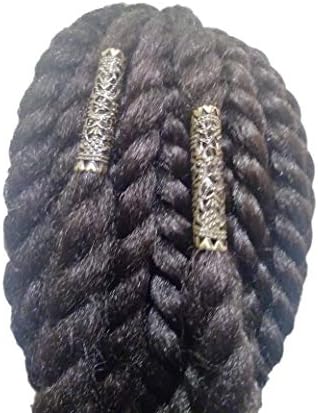 Masai 2pcs. Light Weight Dreadlock Beads Loc Jewelry Accessories (Tribal) 6 cm long