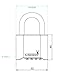Kingsley Locks 22L Combination Padlock, Die-Cast (Chrome)