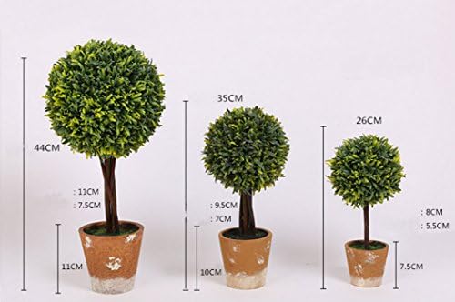 Artificial Faux Plant Ball Potted Plants Fake Boxwood Ball Topiary Full Ball and Half Ball House Decor (35cm full ball)