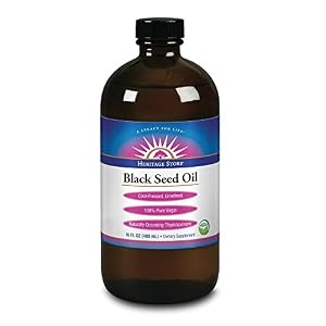 Image of Heritage Store Black Seed Oil, Organic Natural, 16 oz