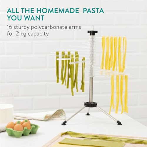 Navaris Collapsible Pasta Drying Rack Tall Compact Spaghetti Noodle