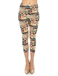 Leggings capri de moda para dama, ultra suaves, lisos y estampados