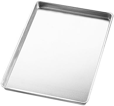 Aluminum Non-stick Baking Cookies Breads Sheet Pan Tray Plate Tool Silver Tone, 18" x 13"