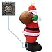 Inflatable Santa Santa LED Light Up Giant Christmas Xmas Inflatable Santa Santa Carry Gift Bag for Blow Up Yard Decoration, Indoor Outdoor Garden Christmas Decoration