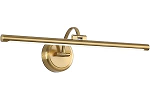 Hard-Wired Picture Lights 23.62 Inch Dimmable LED Wall Art Lighting Modern Brass Gallery Light Poster Lights Adjustable Swing