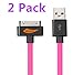2 PCS Apple MFI Certified 3.2Feet(1.M) Charging and Sync Cable for Iphone 4s Iphone 4 Iphone 3gs,ipad Ipad 2 Ipad 3,ipod Touch 4th,Ipod Nano 6th (2pcs rose red +1 pcs WonderfulDirect brand Mini Stylus Touch screen Pen as a gift)