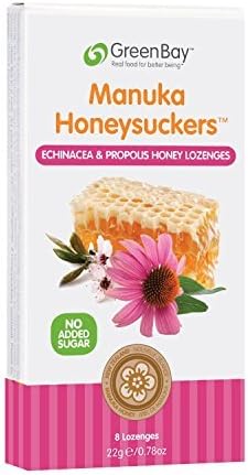Green Bay Honeysuckers Echinacea &amp; Propolis 12+ Manuka Honey 8 per pack by Green Bay Harvest