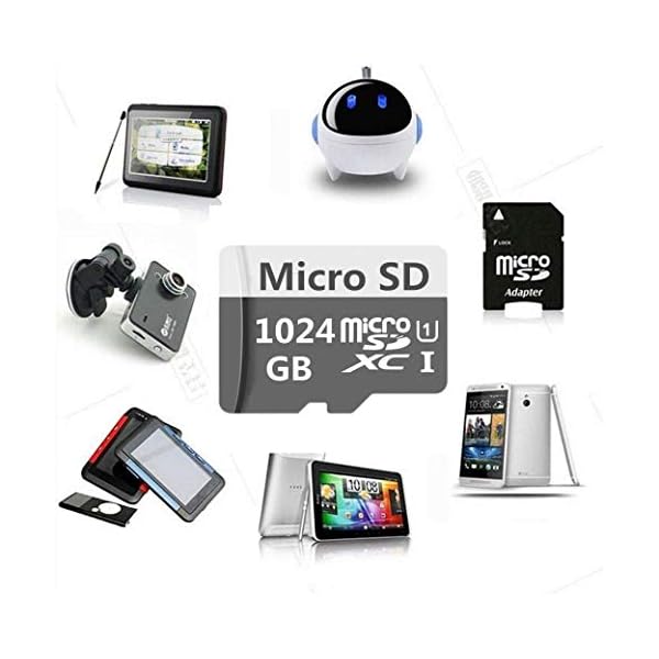 Micro-SD-Speicherkarte SDXC 256 GB/1024 GB Klasse 10 High Speed mit Adapter Micro SD (1024 GB - 9) – Bild 5